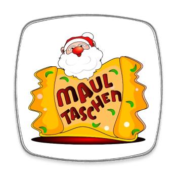 Weihnachten Maultaschen Weihnachtsessen - Viereckiger Kühlschrankmagnet - Weiß - Vorne