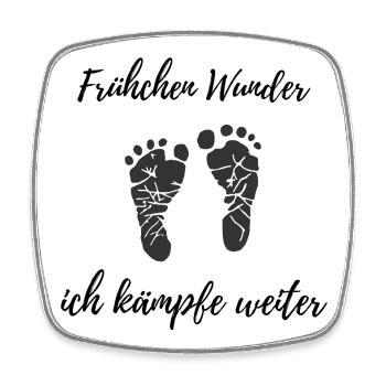 Preemie Miracle – I Keep Fighting Design - Square fridge magnet - white - Front