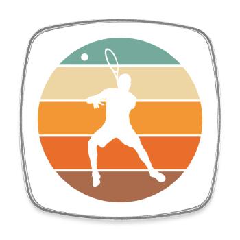 tennis - Square fridge magnet - white - Front