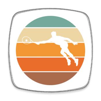 tennis - Square fridge magnet - white - Front