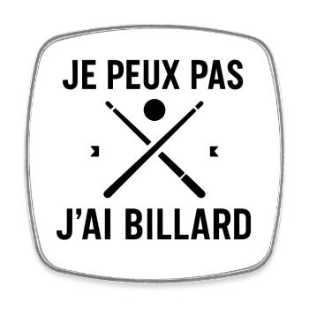I can't I have billiards - Square fridge magnet - white - Front
