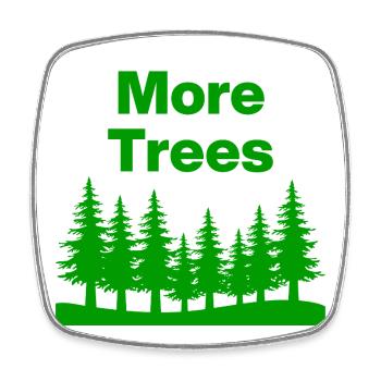 Plus d’arbres – Plus de forêt, plus de vie, amoureux de la nature - Magnet carré - blanc - Devant