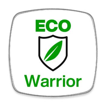 Guerrier ECO. Mentalité verte, d’abord les écologies - Magnet carré - blanc - Devant