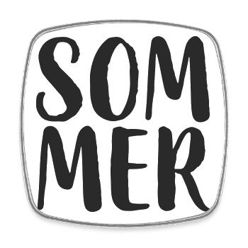 Summer Hand Lettering Style - Square fridge magnet - white - Front