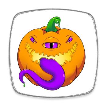 Mimic Pumpkin - Magnet carré - blanc - Devant