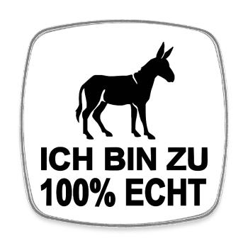 Esel - Viereckiger Kühlschrankmagnet - Weiß - Vorne
