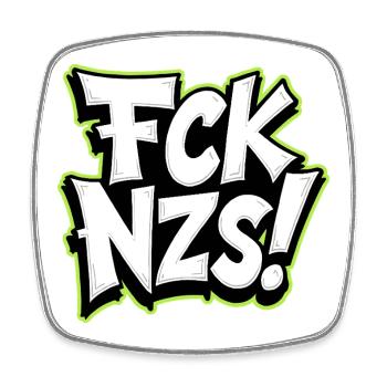 FCK NZS Statement gegen Rassismus - Viereckiger Kühlschrankmagnet - Weiß - Vorne