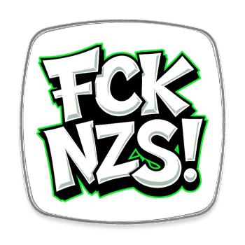 FCK NZS Statement gegen Rassismus - Viereckiger Kühlschrankmagnet - Weiß - Vorne
