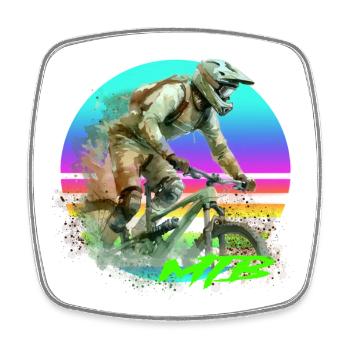 Mtb - Viereckiger Kühlschrankmagnet - Weiß - Vorne