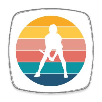 tennis - Square fridge magnet - white - Front