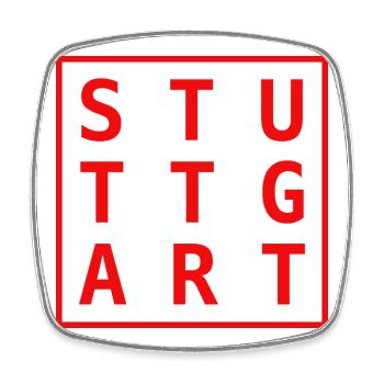 Stuttgart Tasche Souvenir Geschenk - Viereckiger Kühlschrankmagnet - Weiß - Vorne