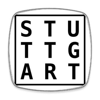 Stuttgart Hoodie, Souvenir Tasche - Viereckiger Kühlschrankmagnet - Weiß - Vorne