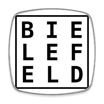 Casquette souvenir de chemise Bielefeld - Magnet carré - blanc - Devant
