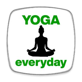 Yoga tous les jours – Votre remise à zéro quotidienne pour Yogalove - Magnet carré - blanc - Devant
