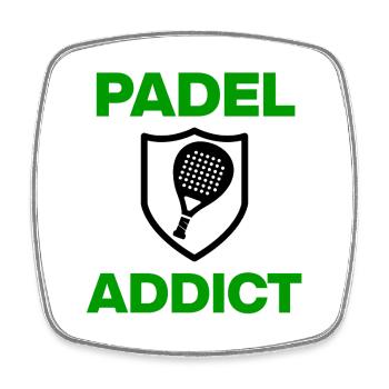 Passionné de padel – Le court est ma maison, mon sport - Magnet carré - blanc - Devant