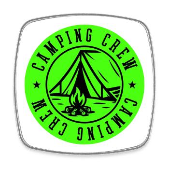 Tente de l’équipe de camping en plein air - Magnet carré - blanc - Devant