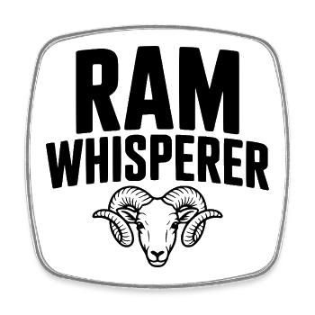 Ram Whisperer - Square fridge magnet - white - Front