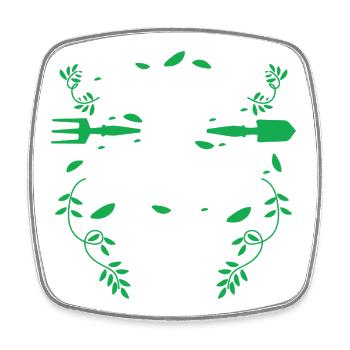I’ll Be In My Office Gardening Gift Art - Viereckiger Kühlschrankmagnet - Weiß - Vorne