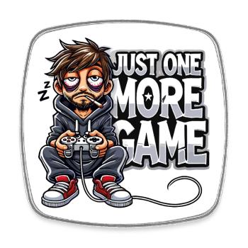 Just another game - Square fridge magnet - white - Front