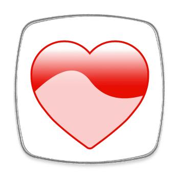 Love - Square fridge magnet - white - Front