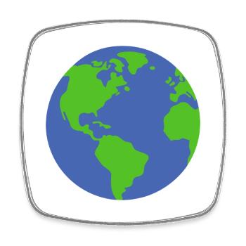 Planet Erde - Viereckiger Kühlschrankmagnet - Weiß - Vorne