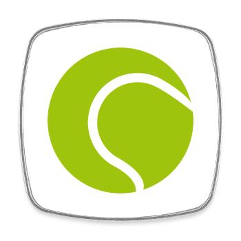 Tennis ball - Square fridge magnet - white - Front