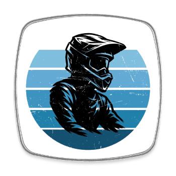 Cleanes Motocross Artwork für Motocross - Viereckiger Kühlschrankmagnet - Weiß - Vorne