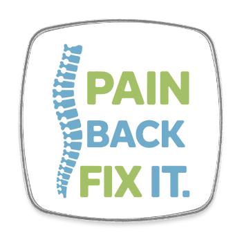 Chiropractor Life's A Pain In Back Until I Fix  - Square fridge magnet - white - Front