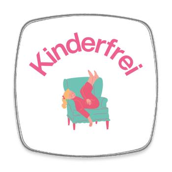 Kinderfrei – Sofa, Schlaf & Stille, Mutter schläft - Viereckiger Kühlschrankmagnet - Weiß - Vorne