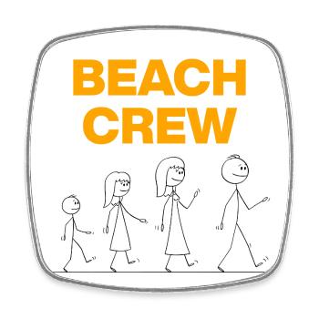 Beach Crew, Family Holiday Vibes - Square fridge magnet - white - Front