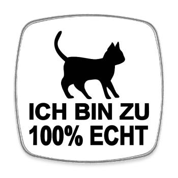 Cat - Square fridge magnet - white - Front