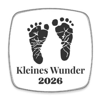 Little Miracle 2026 – Love from the Beginning - Square fridge magnet - white - Front