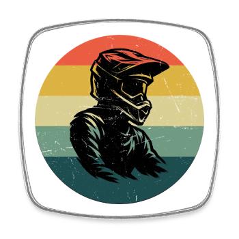 Conception vintage de motocross pour le motocross - Magnet carré - blanc - Devant