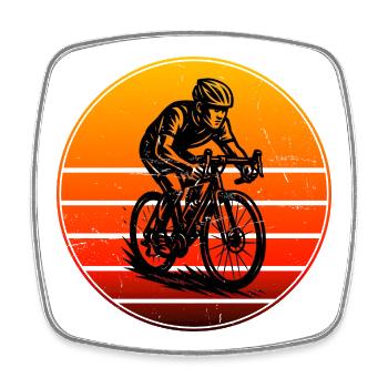 Roadbike Fans aufgepasst schlichtes Statement - Viereckiger Kühlschrankmagnet - Weiß - Vorne