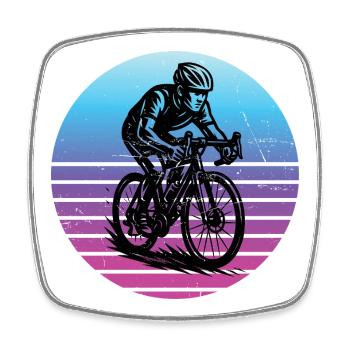 Compact road bike design for road bike - Square fridge magnet - white - Front