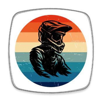 I love motocross cool motif for motocross - Square fridge magnet - white - Front