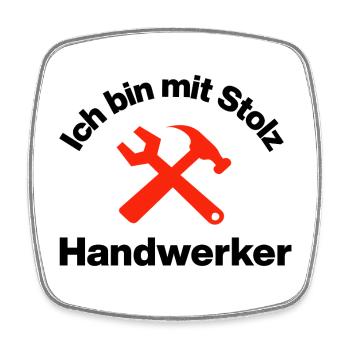 I am proudly a craftsman, craftsman, construction site - Square fridge magnet - white - Front