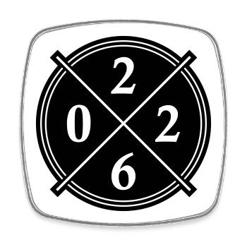 2026 Year Symbol - Square fridge magnet - white - Front