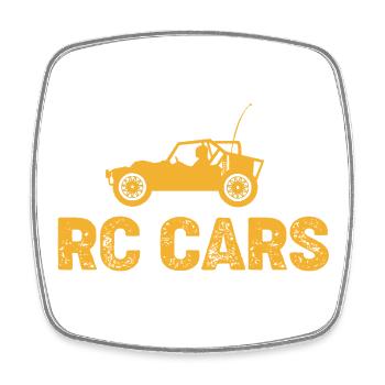 Spielzeugauto RC Car - Viereckiger Kühlschrankmagnet - Weiß - Vorne