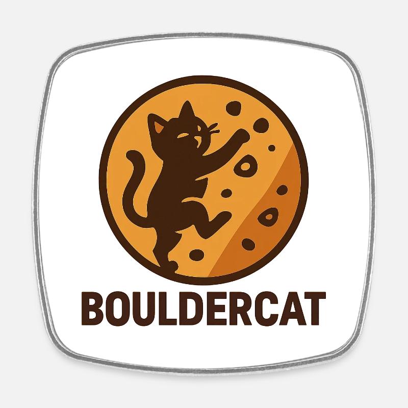 BoulderCat - Viereckiger Kühlschrankmagnet - Weiß