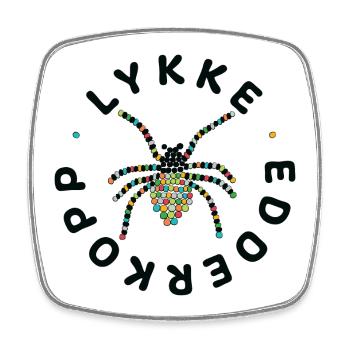 Lucky Spider - Square fridge magnet - white - Front