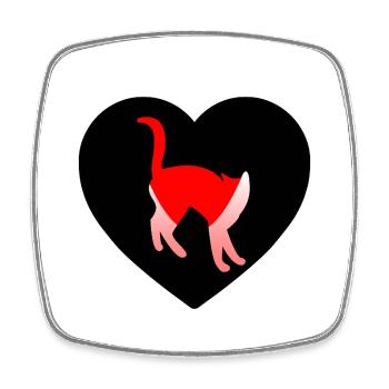 feline - Square fridge magnet - white - Front