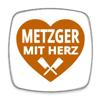 Metzger - Viereckiger Kühlschrankmagnet - Weiß - Vorne