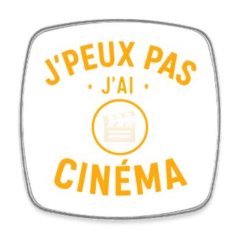 I can't I have cinema - Square fridge magnet - white - Front