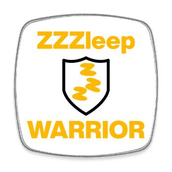 1a ZZZleep Warrior, fighter for good sleep - Square fridge magnet - white - Front