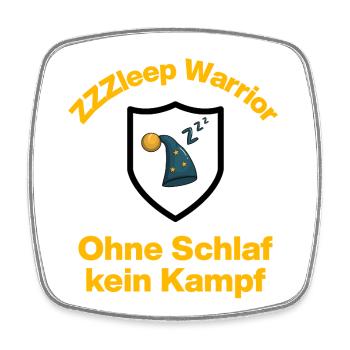 ZZZleep Warrior, No sleep, no fight - Square fridge magnet - white - Front