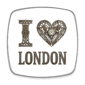 London – Urbaner Charakter - Viereckiger Kühlschrankmagnet - Weiß - Vorne