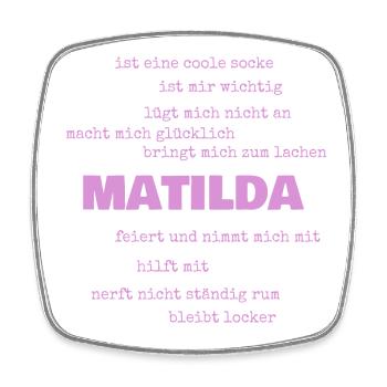 Matilda as Proverbs - Square fridge magnet - white - Front