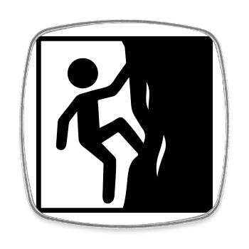 Klettern Symbol Sport - Viereckiger Kühlschrankmagnet - Weiß - Vorne