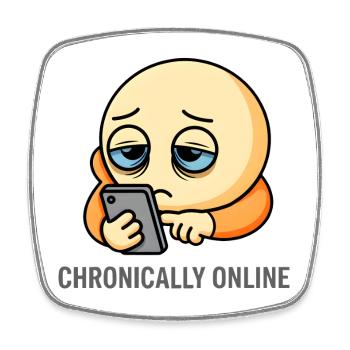 Chronic Online Kid - Square fridge magnet - white - Front